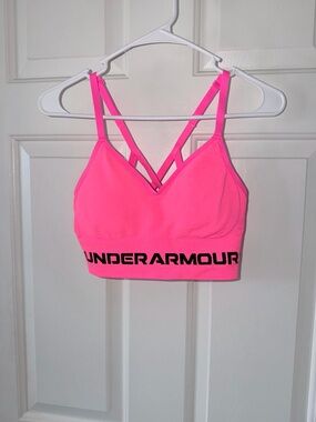 Under Armour Neon Pink Strappy Sports Bra